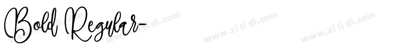 Bold Regular字体转换 Bold Regular字体转换